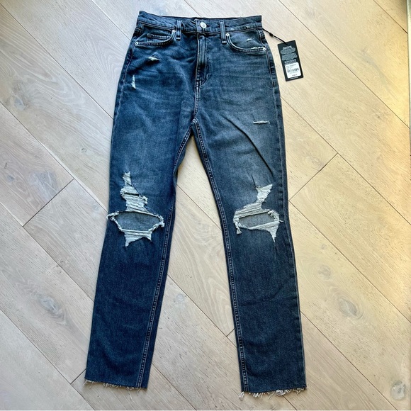 NWT Hudson Jeans Distressed Holly High Rise Straight Jeans - Picture 8 of 8